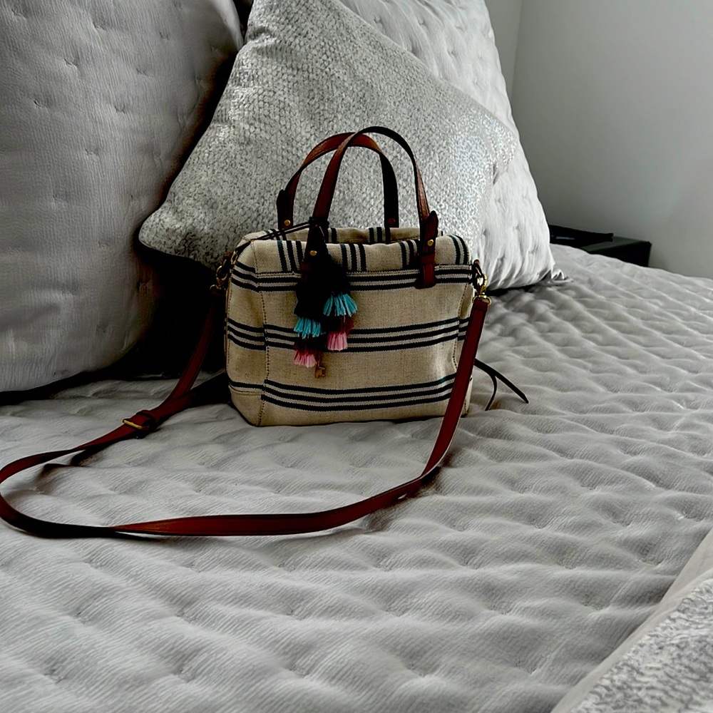 Lucky Brand Striped Canvas Purse